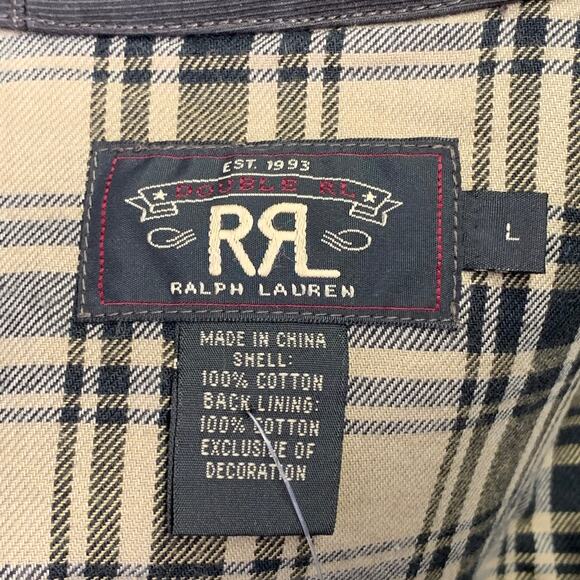 RRL by RALPH LAUREN Size L Sanders Brown Cotton Twill Belted Jacket - Picture 4 of 7